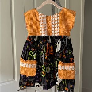 Orange and Black Kids Halloween Tunic